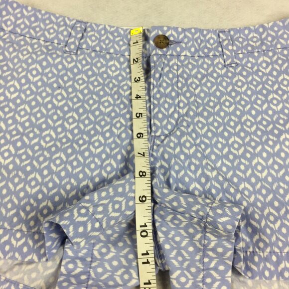 Old Navy Ikat Print 3" Chino Shorts Size 10 Light Blue White Casual Khaki L - Picture 8 of 10